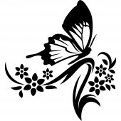 Butterfly Flower Wall Stickers