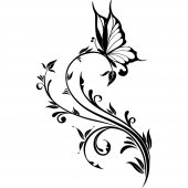 Butterfly Flower Wall Stickers