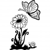 Butterfly Flower Wall Stickers