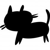 Cat - Chalkboard / Blackboard Wall Stickers