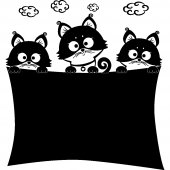 Cats - Chalkboard / Blackboard Wall Stickers