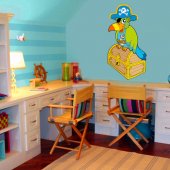 Chest Pirate Bird Wall Stickers