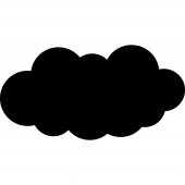 Cloud - Chalkboard / Blackboard Wall Stickers