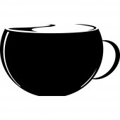 Coffee Cup - Chalkboard / Blackboard Wall Stickers