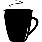 Coffee Cup - Chalkboard / Blackboard Wall Stickers