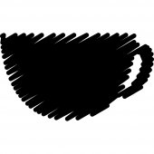 Coffee Cup - Chalkboard / Blackboard Wall Stickers