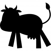 Cow - Chalkboard / Blackboard Wall Stickers