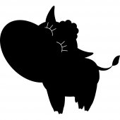 Cow - Chalkboard / Blackboard Wall Stickers