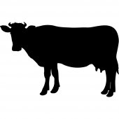 Cow - Chalkboard / Blackboard Wall Stickers