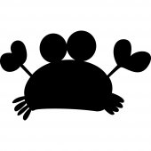 Crab - Chalkboard / Blackboard Wall Stickers