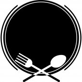 Cutlery - Chalkboard / Blackboard Wall Stickers