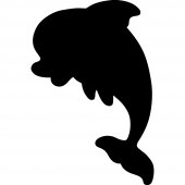 Dolphin - Chalkboard / Blackboard Wall Stickers