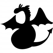 Dragon - Chalkboard / Blackboard Wall Stickers