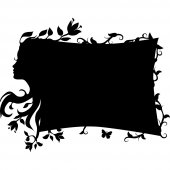 Face Butterflies - Chalkboard / Blackboard Wall Stickers