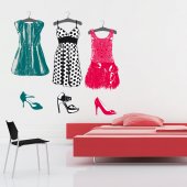 Fashion Set Wall Stickers