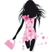 Female figure Wall Stickers