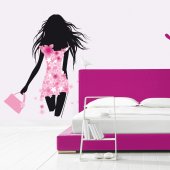 Female figure Wall Stickers