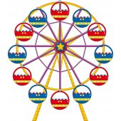 Ferris Wheel Wall Stickers