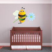 Flower Bee Wall Stickers