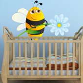 Flower Bee Wall Stickers