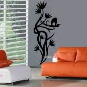 Flower Bird Wall Stickers