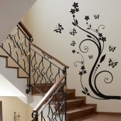 Flower Butterflies Wall Stickers