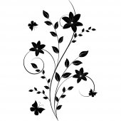 Flower Butterflies Wall Stickers