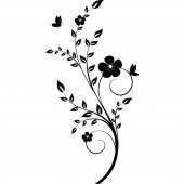 Flower Butterflies Wall Stickers