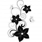 Flower Butterflies Wall Stickers