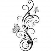 Flower Butterflies Wall Stickers