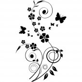 Flower Butterflies Wall Stickers