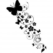 Flower Butterflies Wall Stickers