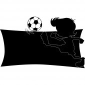 Football Player - Chalkboard / Blackboard Wall Stickers