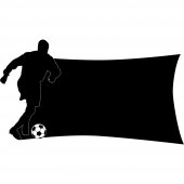 Football Player - Chalkboard / Blackboard Wall Stickers