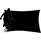 Football Player - Chalkboard / Blackboard Wall Stickers