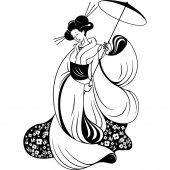 Geisha Wall Stickers