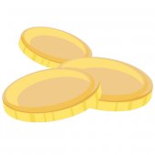 Gold Coin Wall Stickers