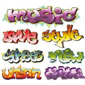 Graffiti Set Wall Stickers