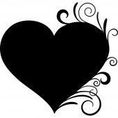 Heart - Chalkboard / Blackboard Wall Stickers