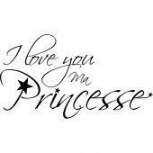 i love you princesse Wall Stickers