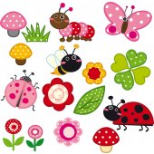 Insect Set Wall Stickers