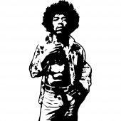 Jimmy Hendrix Wall Stickers