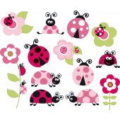 Ladybug Set Wall Stickers