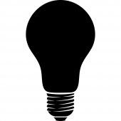 Light Bulb - Chalkboard / Blackboard Wall Stickers