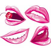 Lips Set Wall Stickers