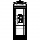 London Phone Box Wall Stickers