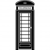 London Phone Box Wall Stickers