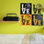 Love Basketball Wall Stickers