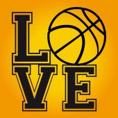 Love Basketball Wall Stickers