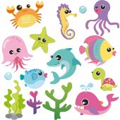 Marine Set Wall Stickers